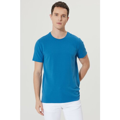 ALTINYILDIZ CLASSICS Men's Gray Slim Fit Slim Fit Crew Neck Short Sleeved Soft Touch Basic T-Shirt. Slike