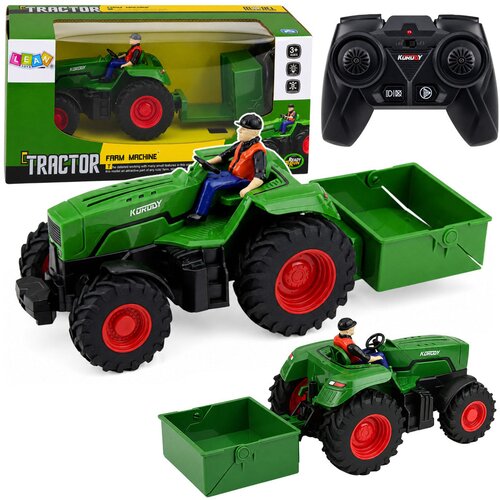  Remote Controlled RC Agricultural Tractor with Box Trailer Farmer 1:24 Cene
