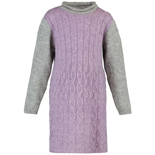 Trendyol Lilac Knitted Detailed Girl Knitwear Dress