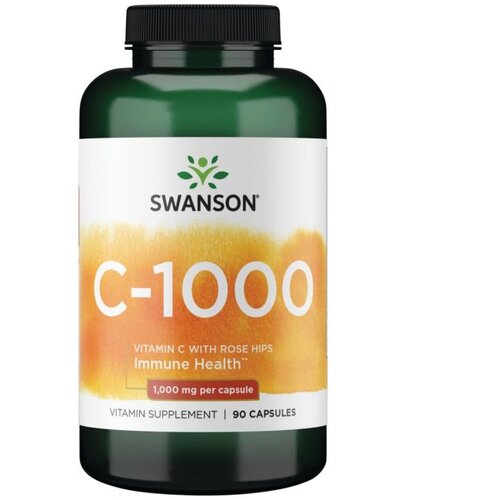 Swanson vitamin C-1000 s šipurkom, 1000 mg - imunitet i antioksidans 90 kapsula Cene