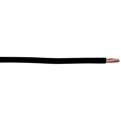 PVC izolirani vodič (Broj parica: 1, Crne boje, 6 mm²)