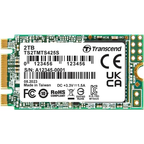 Transcend TS2TMTS425S 2TB, M.2 2242 ssd, SATA3 b+m key, tlc Slike