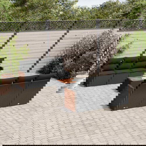 vidaXL 7-dijelni set vrtnih sofa od poliratana s jastucima crni Cijene