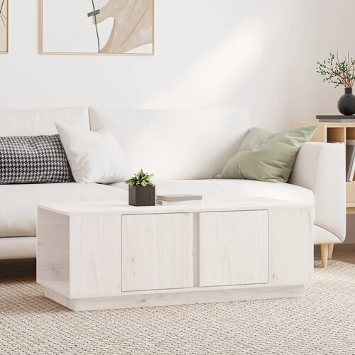The Living Store Klubska mizica bela 110&amp;times;50&amp;times;40 trdna borovina - Klubska Mizica, (21572977) Slike