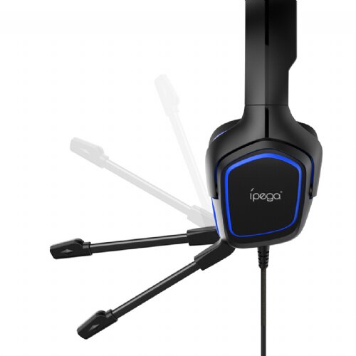 Ipega naglavne Gaming slu&amp;scaron;alke PG-R006B z mikrofonom in 3,5 vtičem črno modre Slike