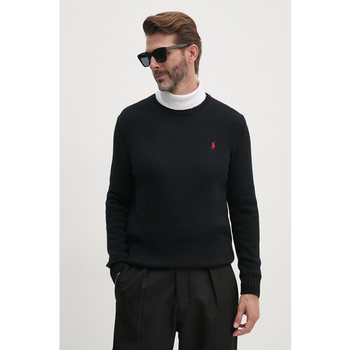 Polo Ralph Lauren Puloverji PULL COL ROND EN COTON EPAIS Črna Slike