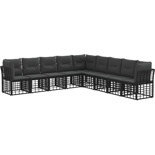  Set vanjskih sofa Crna Poliester - Crna bez stola Cene