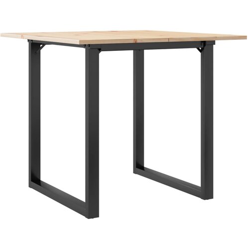 Maison Chic Jedilna miza - Kuhinjska miza - Jedilni stol O okvir 80x80x75 cm trdna borovina lito železo, (21715074) Slike