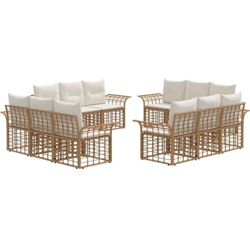  Set vanjskih sofa 12 pcs Prirodna i krema bijela Poliester Cijene