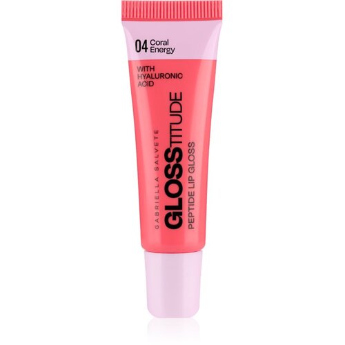 Gabriella Salvete Glosstitude Peptide Lip Gloss vlažilni sijaj za ustnice odtenek 04 Coral Energy 10 ml Slike