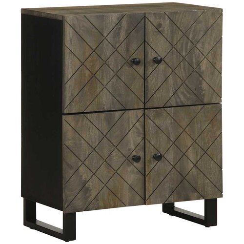  Komoda crna 60x33x75 cm Puno drvo Mango Cene