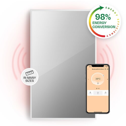 Klarstein La Palma 1000 smart ohrievač 2 v 1 Infračervený konvektor 120x60cm 1000W zrkadlová predná časť Cijene