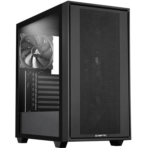 Chieftec Midi Tower GS-03B-BLK-OP, Schwarz Crno Cene