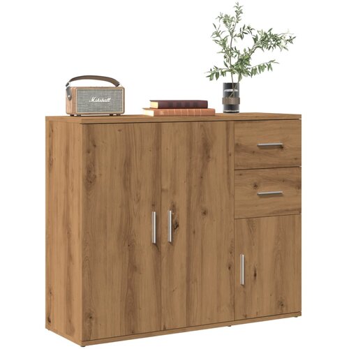 VidaXL Komoda artisian hrast 91x29,5x75 cm inženirski les Slike
