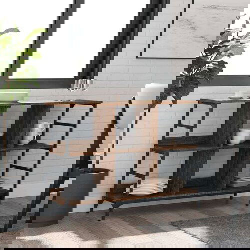  Komoda smeđa boja hrasta 102x32x73 5 cm od konstruiranog drva Cijene