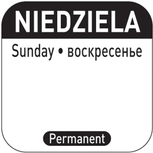 Hendi Nalepke za varnost hrane za posode za večkratno uporabo Sunday PL RU EN 1000 kosov 850138, (21397744) Cene