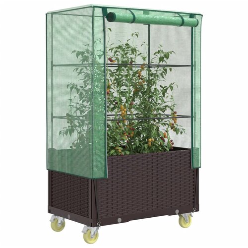 vidaXL Povišena gredica s pokrovom i kotačima 80 x 50 x 182 cm Cijene