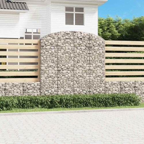  Gabionska ko&amp;scaron;ara s lukom 200x50x200/220 cm pocinčano željezo Slike