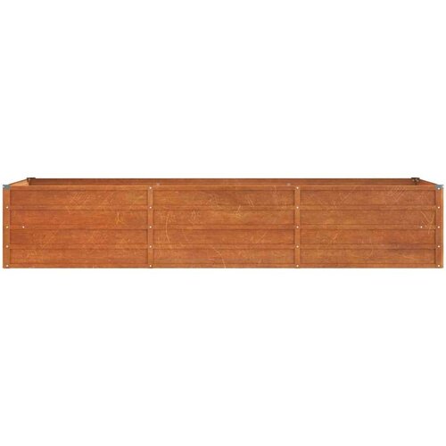 vidaXL Vrtna greda siva 240x80x45 cm vremensko odporno jeklo Cene