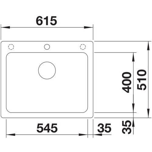 Blanco sudopera naya 6 crna 615x510/200 mm Slike