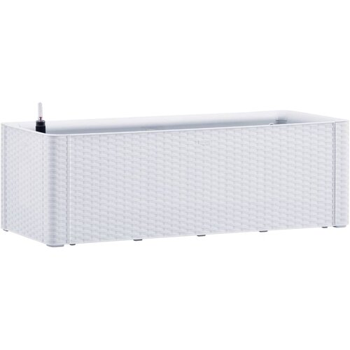 VidaXL Visoka greda z zalivalnim sistemom bela 100x43x33 cm, (20618667) Slike
