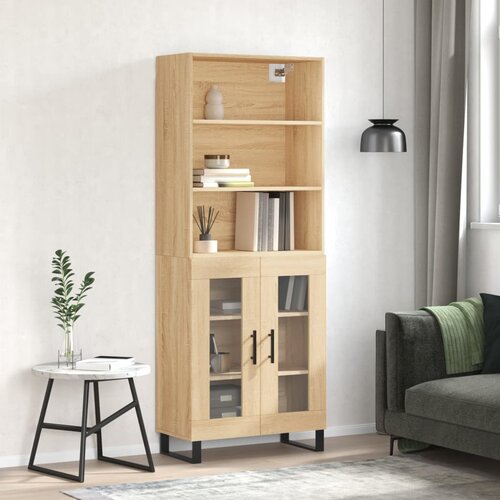  Visoka komoda hrasta sonome 69,5x34x180cm od konstruiranog drva Slike