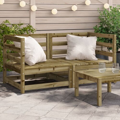 vidaXL Kutne vrtne sofe 2 kom 70 x 70 x 67 cm od impregnirane borovine Cijene
