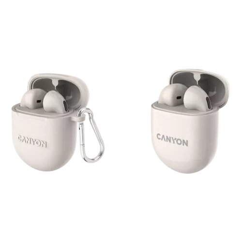  SLUŠALICE CANYON TWS-6, Bluetooth headset, with microphone, BT V5.3 JL 6976D4, Frequence Response:20Hz-20kHz, battery EarBud 30mAh*2+Charging Case 400mAh, type-C cable length 0.24m, Size: 64*48*26mm, 0.040kg, Beige CNS-TWS6BE TWS-6 Cijene