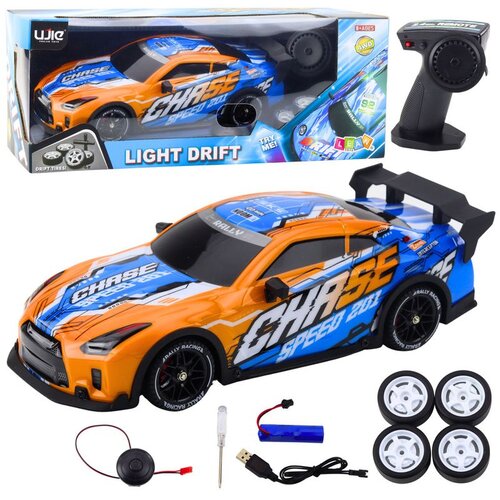 Rc sportski automobil s osvijetljenim Drift Body narančaste boje Slike