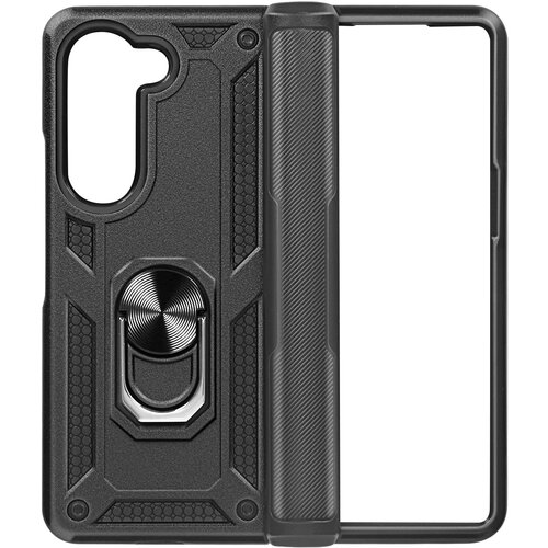 AVIZAR Ovitek za Samsung Galaxy Z Fold 5 Ring, magnetna opora - crna, (20918205) Slike