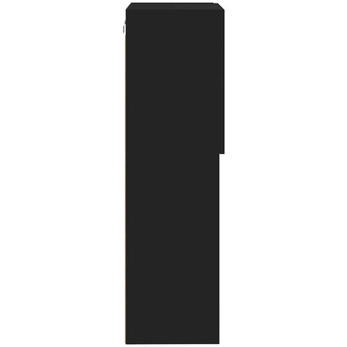  ormarići s LED svjetlima 2 kom crni 40,5x30x102 cm Slike