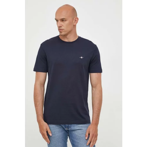 Gant Pamučna majica boja: tamno plava, glatki model