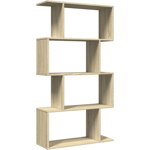 Pregrada regal za knjige 4 razina hrast 70x24x129 cm drveni Slike