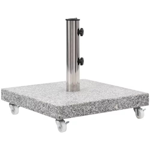 vidaXL Podstavek za senčnik granit 30 kg kvadraten siv, (20965402)