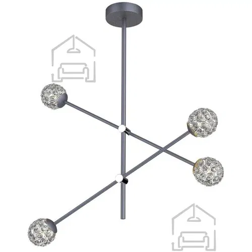 Candellux Viseča stropna svetilka Paksos 4x5W G9 LED Gray