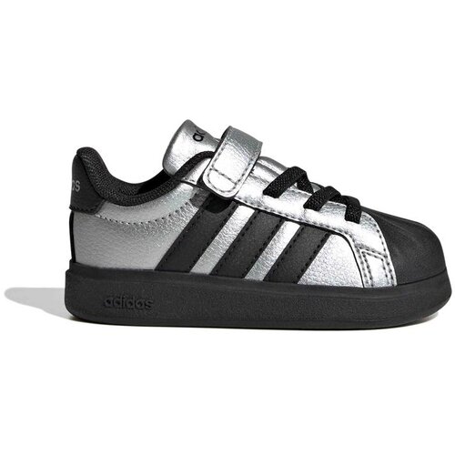 Adidas Patike za devojčice Streettalk El I, KJ9595, Crno-srebrne Slike