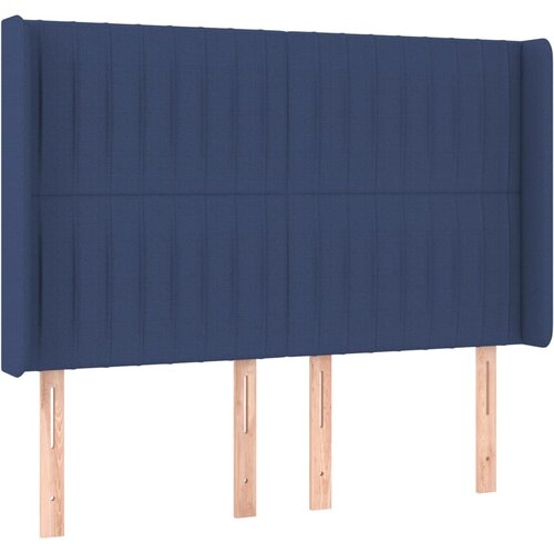 Maison Chic vzglavna omarica - nočna omarica - posteljna omarica z u&amp;scaron;esi modro 147x16x118/128 cm blago, (21708528) Slike