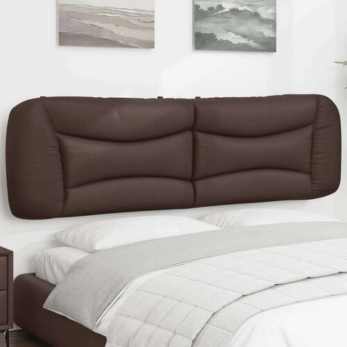  Vzglavna stranica rjava 180 cm umetno usnje, (21038485) Slike