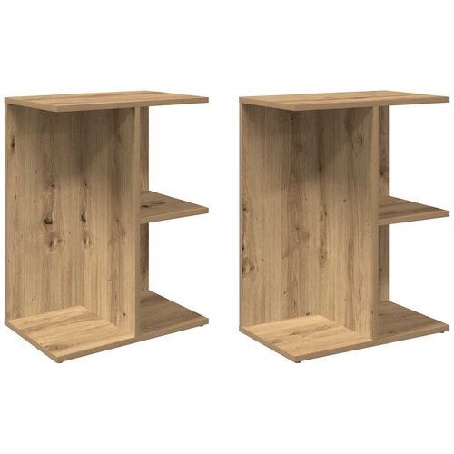 Maison Chic Dvo delni komplet Nočne omarice - Nočne mize artisan hrast 46,5x29x61 cm inženirski les, (21688697) Slike