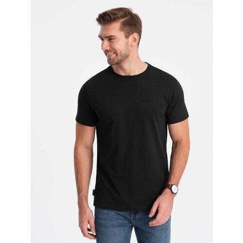 Ombre Classic BASIC men's cotton T-shirt - black Cene