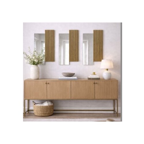 Hanah home Ogledalo Linea Bronze Natural Slike