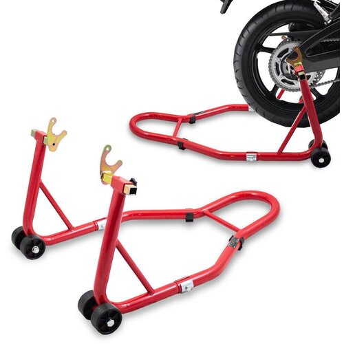 Shumee Stojalo za motorno kolo rdeče ročaj dvigalo 250kg zadnje kolo 21-34cm motor, (21227896) Cene