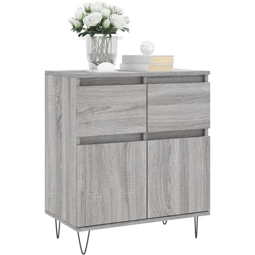  Komoda sivog hrasta sonome 60x35x70 cm od konstruiranog drva Slike