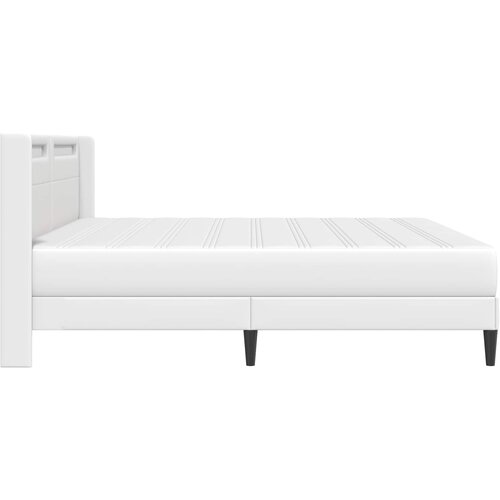  Okvir kreveta s madracem Bijela 180 x 200 cm Umjetna koža Slike