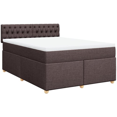 Maison Chic Box spring postelja - Vzmetna postelja z vzmetnico temno rjav 140x190 cm blago SL5309, (21900524) Cene