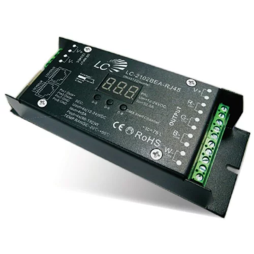  dMX512 Decoder (with Smart Push Master mode) LC 2102BEA RJ45 LED upravljanja