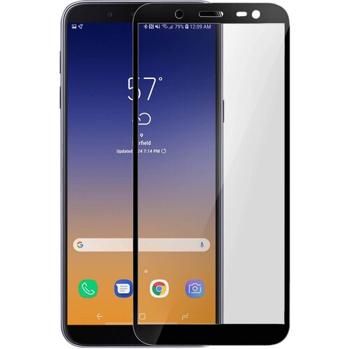 AVIZAR 9H film za ekran iz poševnega kaljenega stekla, popoln oprijem - prozoren s crnim okvirjem str. Samsung Galaxy J6, (20607215) Cene