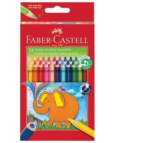  BOJE DRVENE 24BOJE JUMBO TROKUTASTE FABER-CASTELL 116524 BLISTER Cene