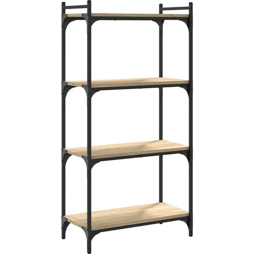Maison Chic Knjižna omara - Knjižni regal 4-nadstropna sonoma hrast 60x30x120 cm inž. les, (21725596) Slike