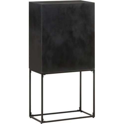 Komoda crna 60 x 30 x 120 cm od masivnog drva bagrema i manga Slike